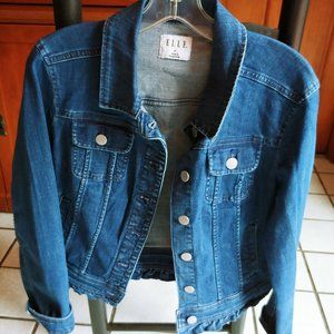 ELLE Blue Denim Jean Jacket, Medium